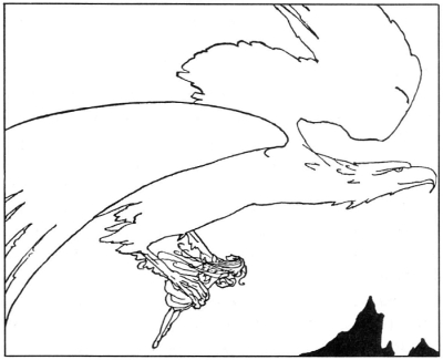 eagle carrying girl