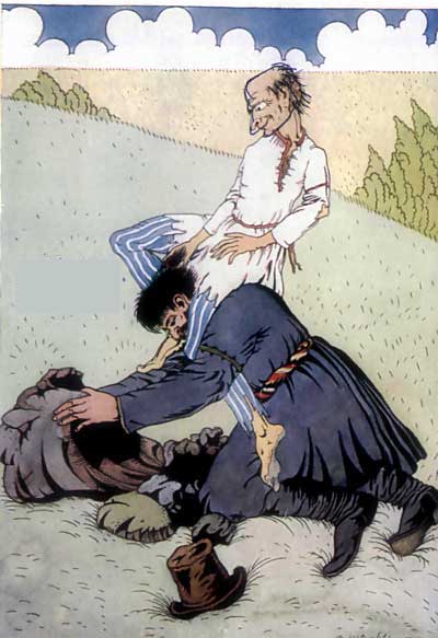 Misery seated himself firmly on his shoulders and pulled out handfuls of his hair. 